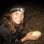Volunteer Rose with kiwi egg
