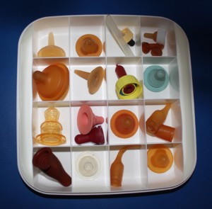 When a newborn animal arrives at the NACU the right nipple must be determined for the animal’s bottle. It is important that the hole on the nipple is the appropriate size, otherwise the newborn may aspirate. Holes are made by heating wires of various sizes and poking it through the nipple.