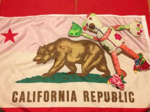 Ambassador Mi and flag
