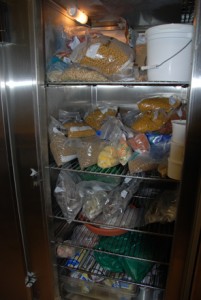 All the food for the animals in the hospital is stored on these shelves. The vet technicians need to measure out the food an animal will receive for each meal. From greens to rodents, every animal will be guaranteed a nutritious meal.