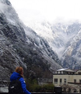 While visiting "our" pandas in China, the author took a moment to take in the beauty of the panda base at Hetaoping.